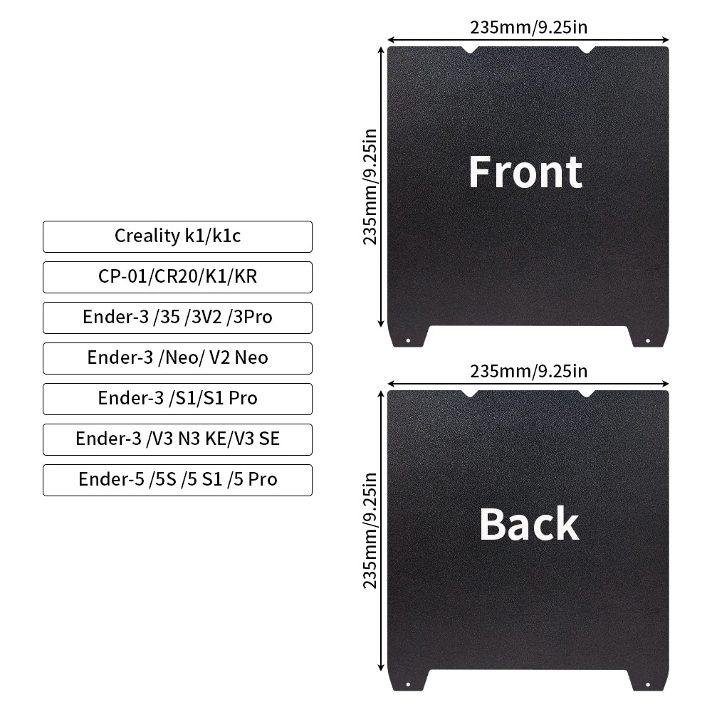 Plaque de Construction PEI Lisse pour K1 Max/Ender-3 V3 Plus Plaque de Construction PEI Lisse pour K1 Max/Ender-3 V3 Plus