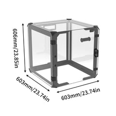 3d Printer Enclosure Dust-proof Display Cover with LED and Filter 3D Printer Acrylic enclosure for Creality Bambu Prusa