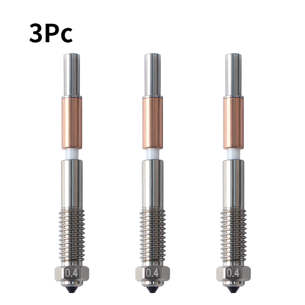 For QIDI Plus4 Bimetal Nozzle Quick Removal Ceramic Insulation Integration 0.4mm Nozzles HighTemperature Resistance for Qidi