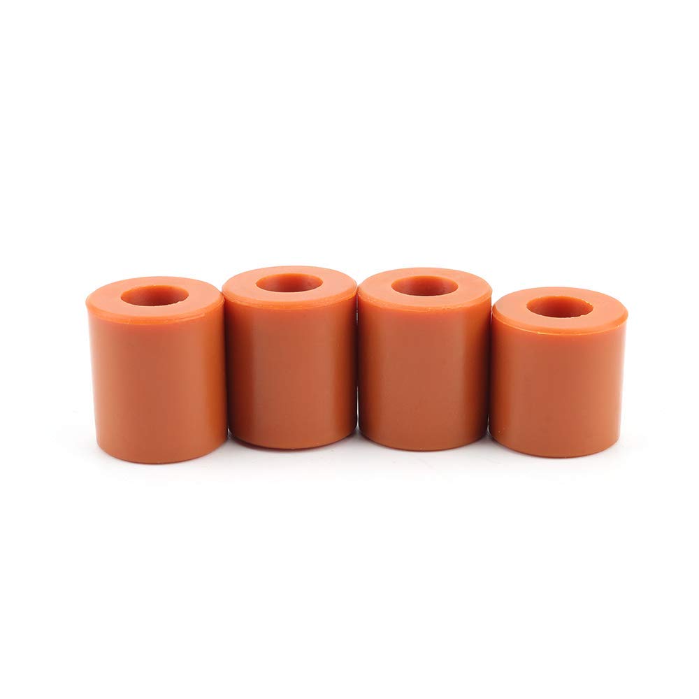 FYSETC 3D Printer Heatbed Parts, Solid Bed Mounts, OD 0.63 in ID 0.16 in Stable Hotbed Tool Heat-Resistant Silicone Buffer for CR-10 Ender 3 Bottom Connect, 4 Pcs