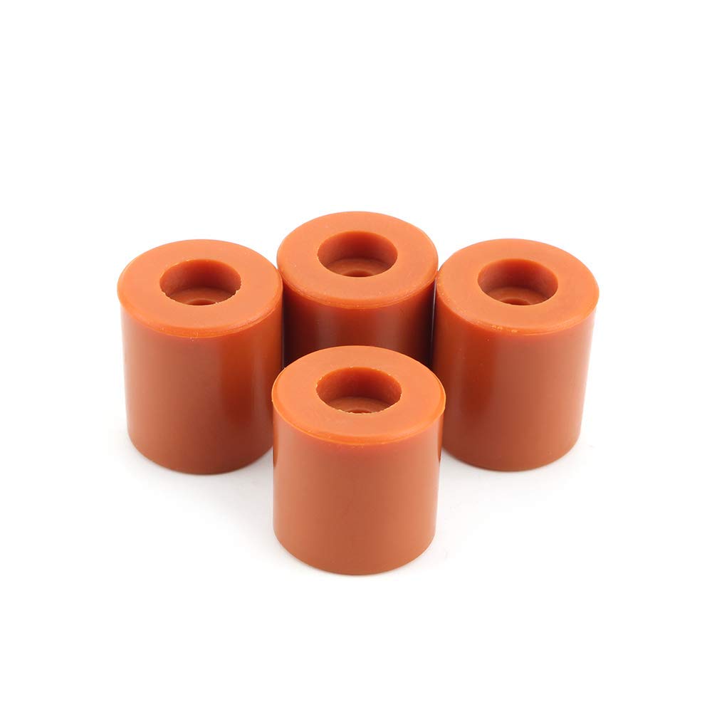 FYSETC 3D Printer Heatbed Parts, Solid Bed Mounts, OD 0.63 in ID 0.16 in Stable Hotbed Tool Heat-Resistant Silicone Buffer for CR-10 Ender 3 Bottom Connect, 4 Pcs