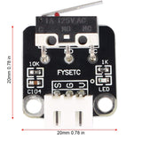 FYSETC 3D Printer Part Accessories Limit Switch Mechanical Switch Module Endstops Switch for RepRap CR-10 10S Ender 3 Pro S4 S5 Series, 3 Pcs