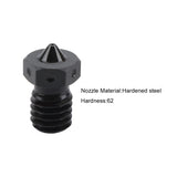 Top Quality Hardened Steel V6 Nozzles For High Temperature 3D Printing PEI PEEK Carbon Fiber Filament For E3D Titan Aero Hotend