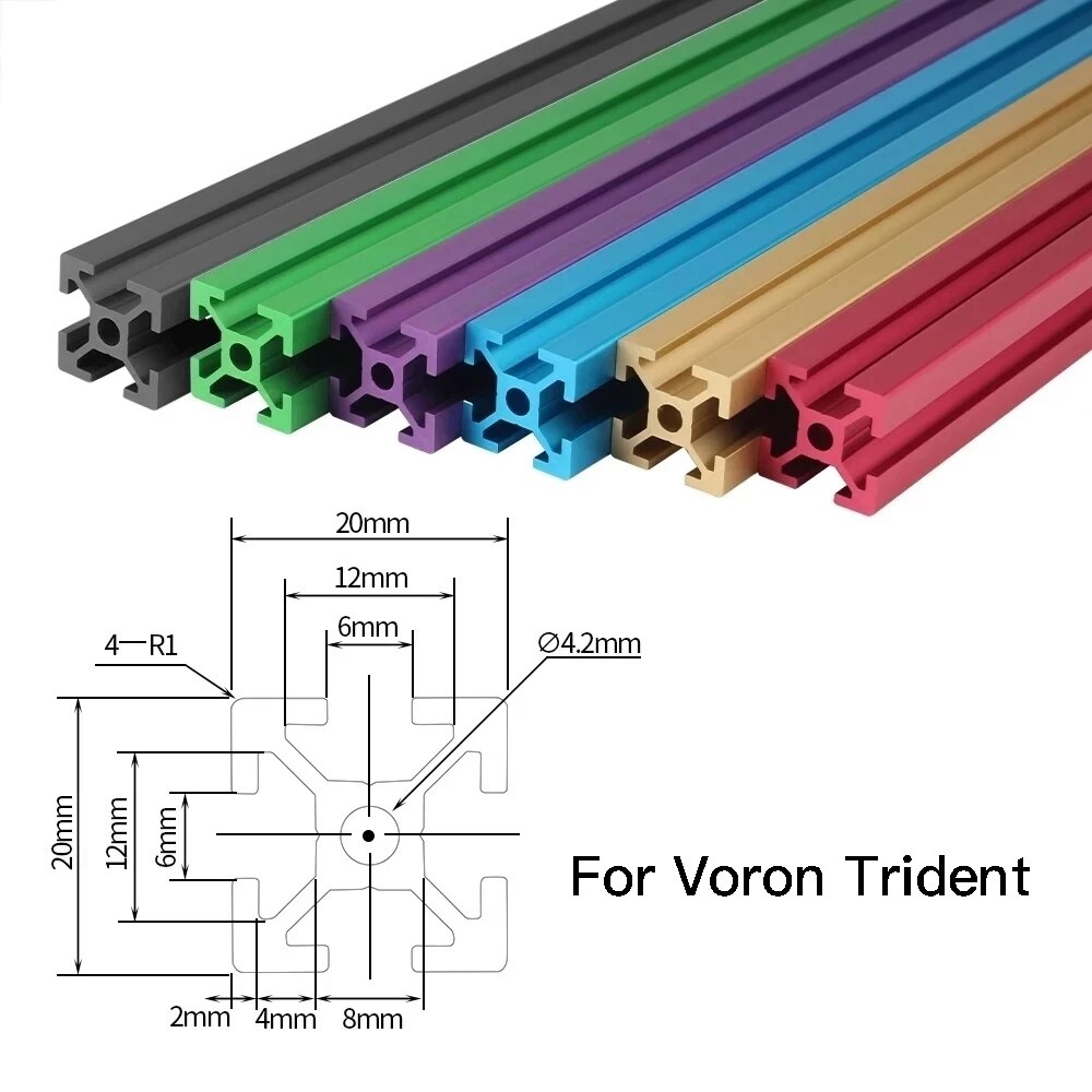 Voron Trident  Aluminum Profile Extrusion Linear Rail 350mm 300mm for DIY VORON Trident 3D Printer Workbench CNC